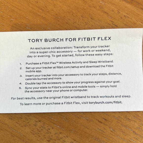 NWT Tory Burch for Fitbit Flex Blue Band 💙 - Picture 4 of 9